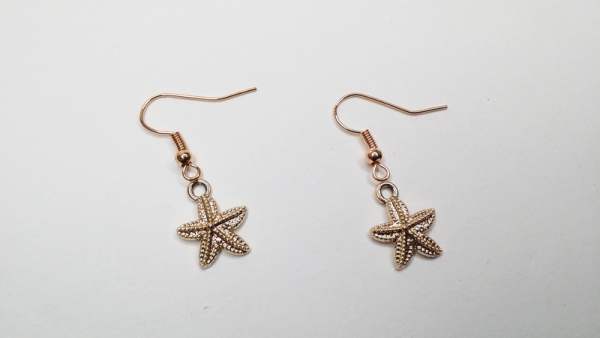 Seestern Ohrringe rosegoldfarben starfish